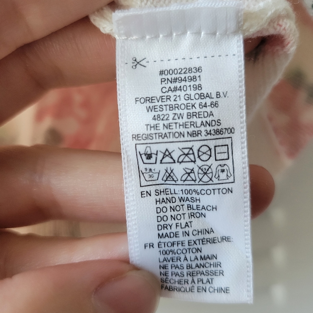 F21 cotton floral sweater - Picture 5 of 5